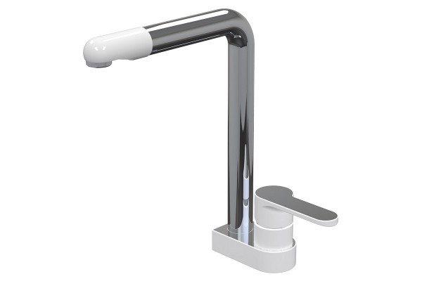Single lever pull-out kitchen mixer