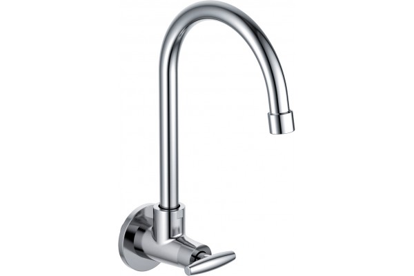 Wall-mounted cold kitchen tap