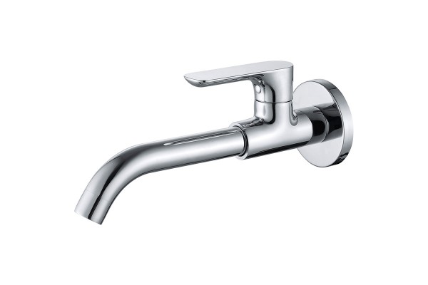 Wall-mounted cold basin tap